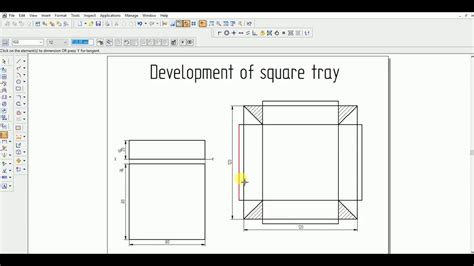 sheet metal tray drawing